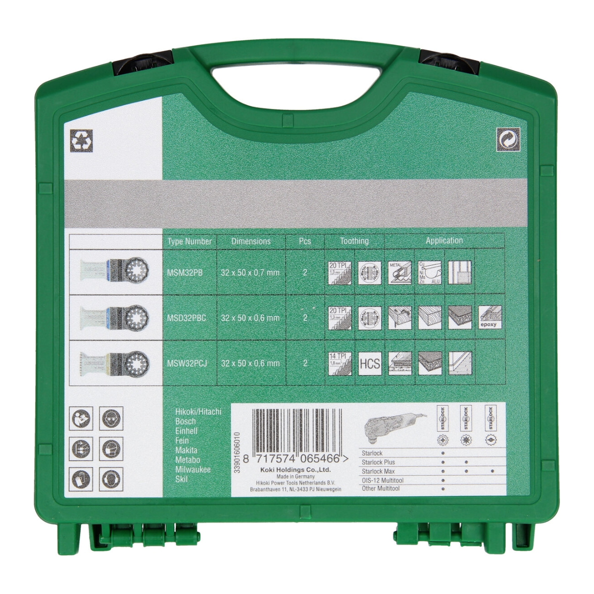 HiKOKI 782794 Starlock Multi Tool Saw Blade 6 Pieces Set In Carry Case