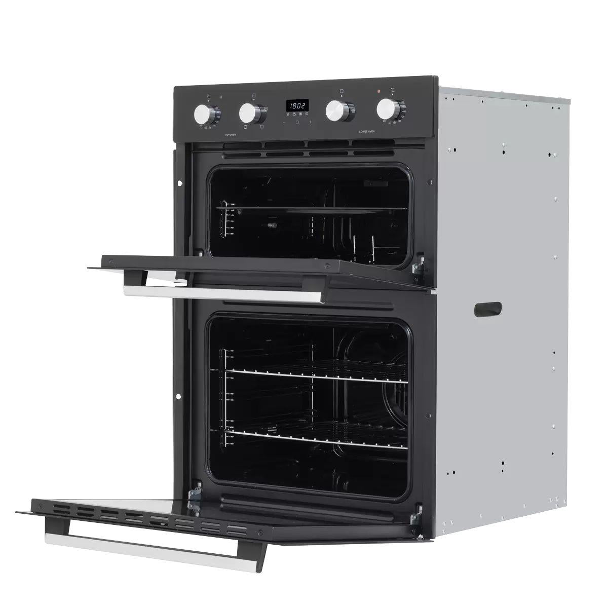 Sealey DH278 Baridi 72cm Built-Under Double Oven, 74L Capacity, Energy Rating A Black 240V