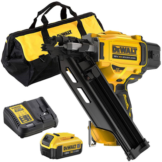 Dewalt DCN930N 18V Brushless First Fix Framing Nailer 1 x 4.0Ah Battery & Charger T4TKIT-835