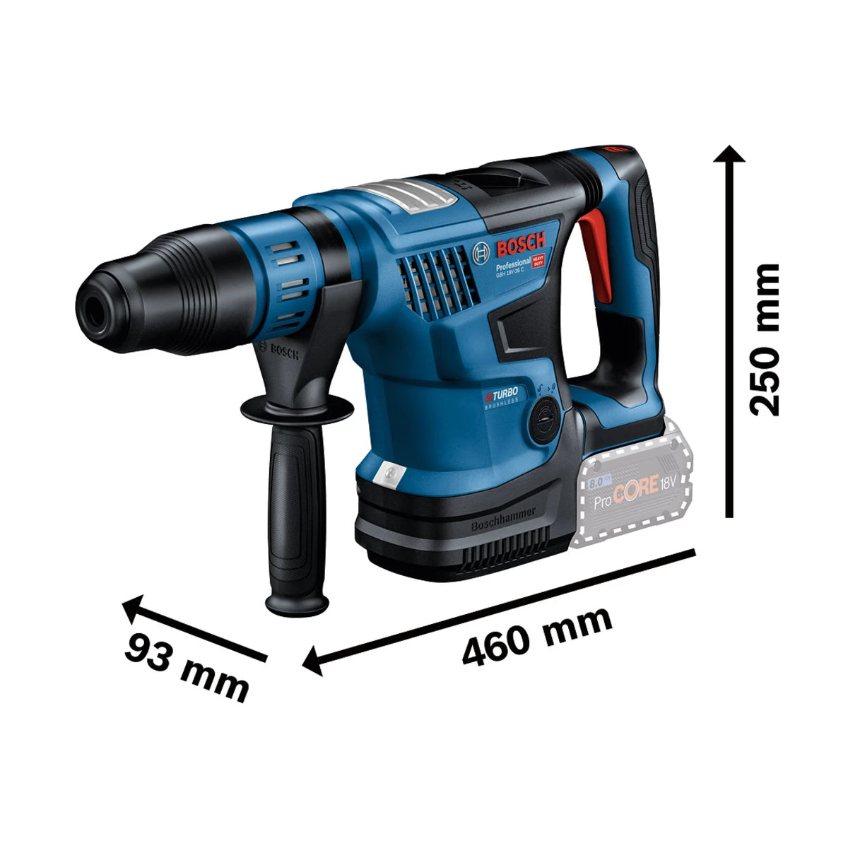 Bosch GBH 18V-36 C SDS Max Powerful & Professional Rotary Hammer Body Only for Tough Jobs 0611915001