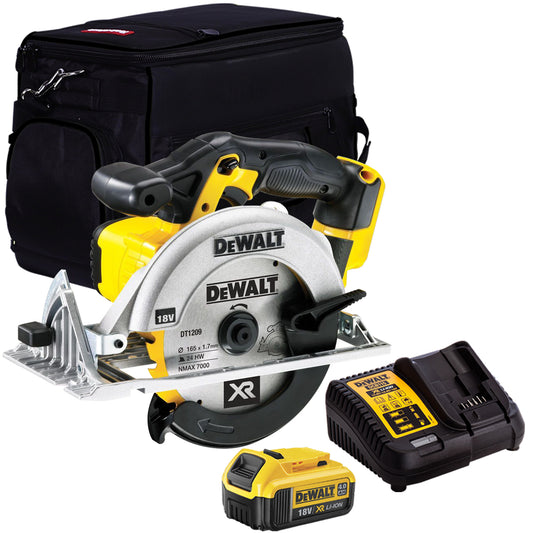 Dewalt DCS391N 18V 165mm Circular Saw with 1 x 4.0Ah Battery & Charger in Bag