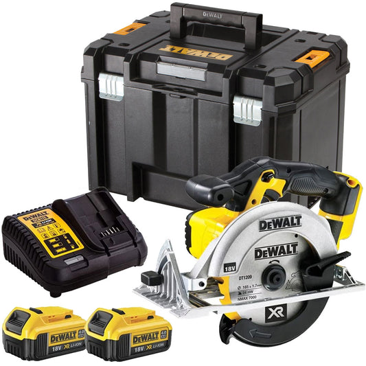 Dewalt DCS391N 18V 165mm Circular Saw with 2 x 4.0Ah Batteries & Charger in Case