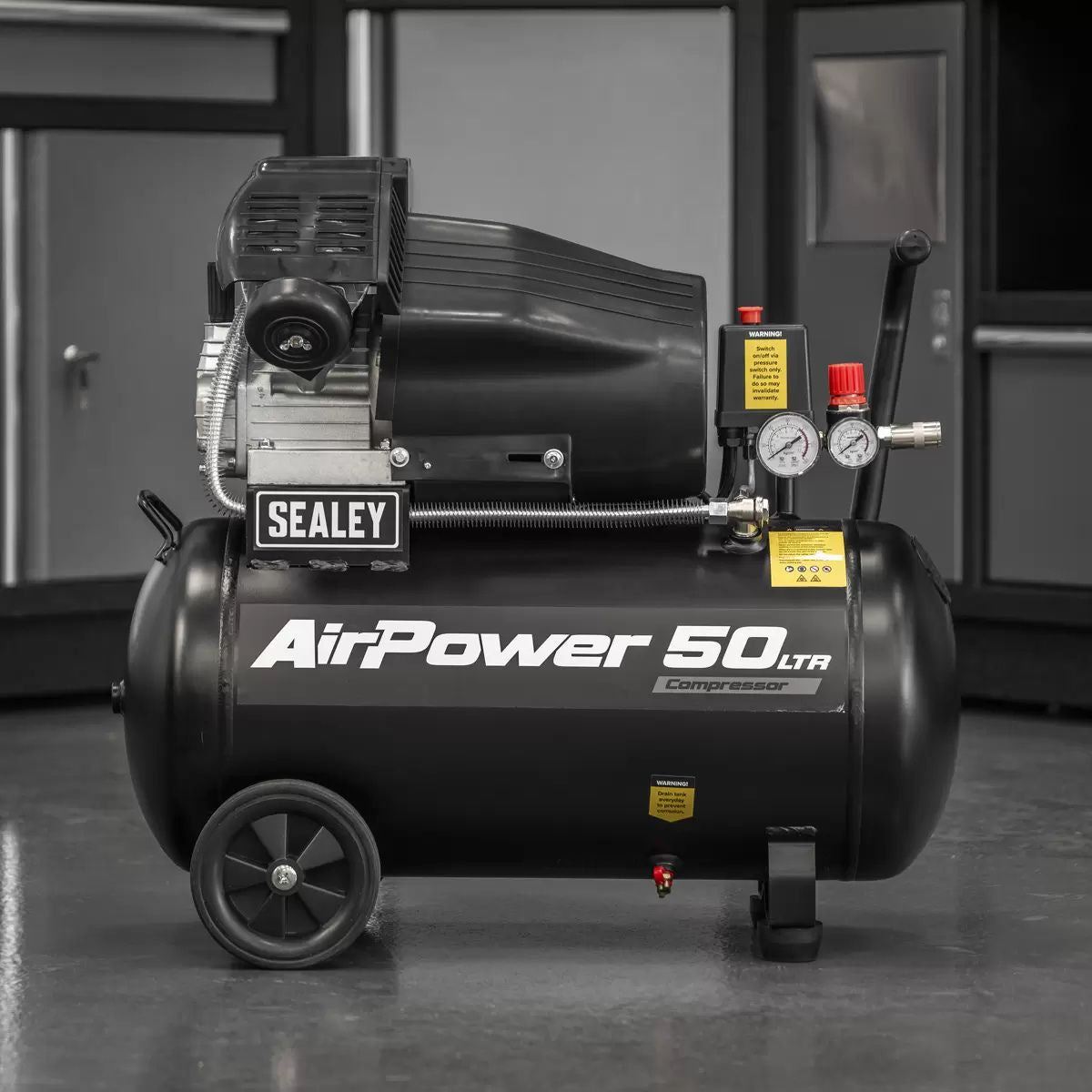 Sealey SAC5030VA Air Compressor 50L V-Twin Direct Drive 3hp/230v