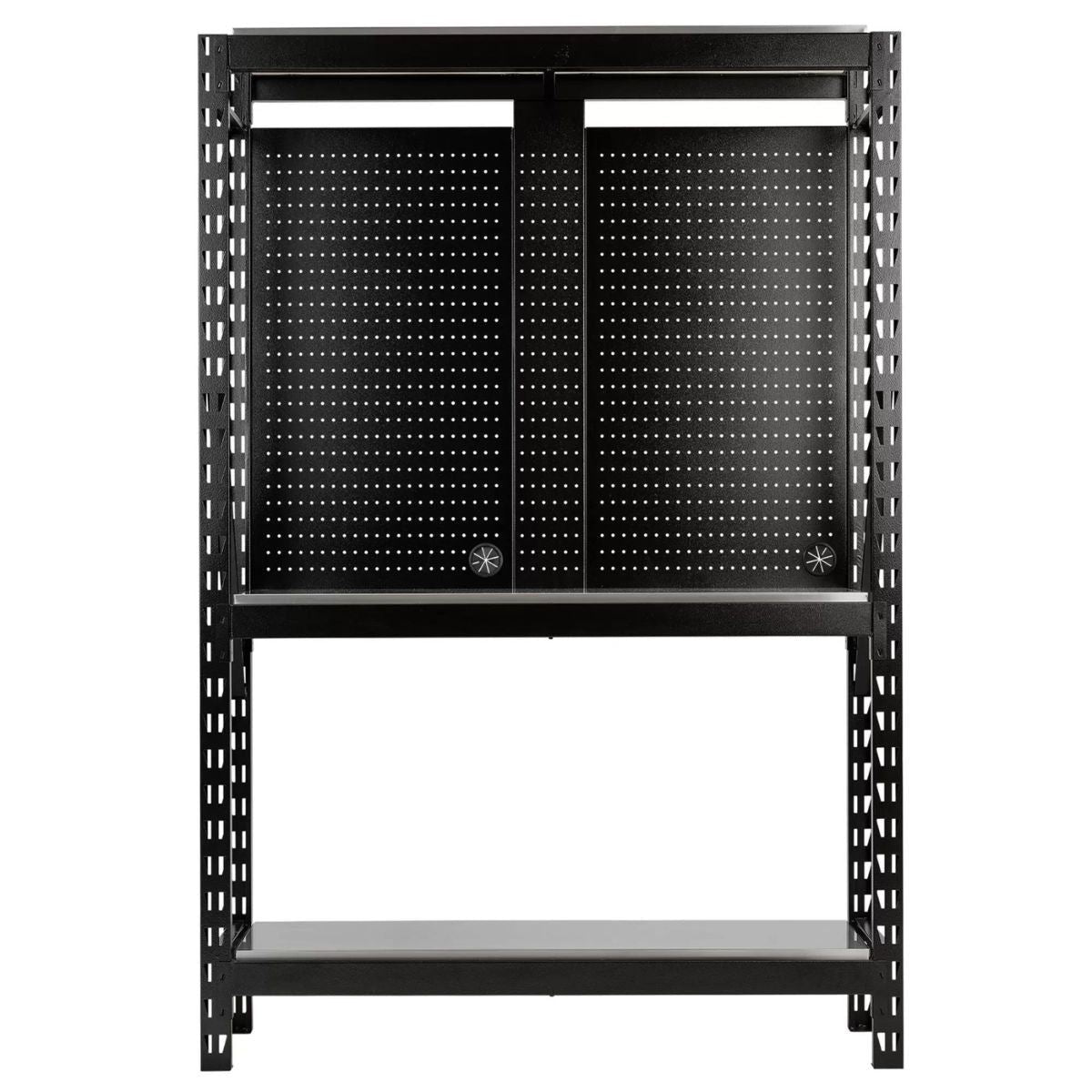 Draper MS400-54-17PC S Bunker Modular 3 Tier Racking with Stainless Steel Shelving & Pegboards 1500mm 27922