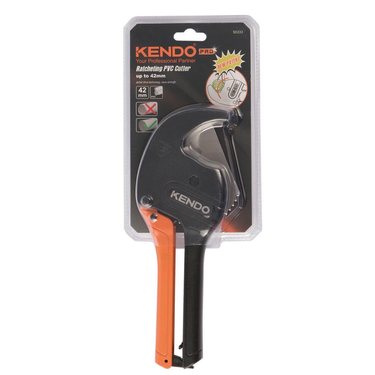 Kendo 42mm V-Shape Ratchet Plastic Cutter