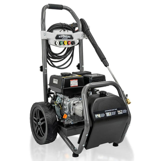 Hyundai HYW3400P 3400psi 210cc Petrol Pressure Washer, 9L/min, 10m Hose & Detergent Tank