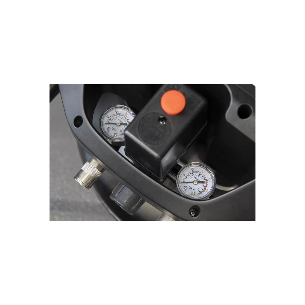 Sealey SAC24V 24L Oil Free Belt Drive Vertical Compressor 2hp & 230V/13A