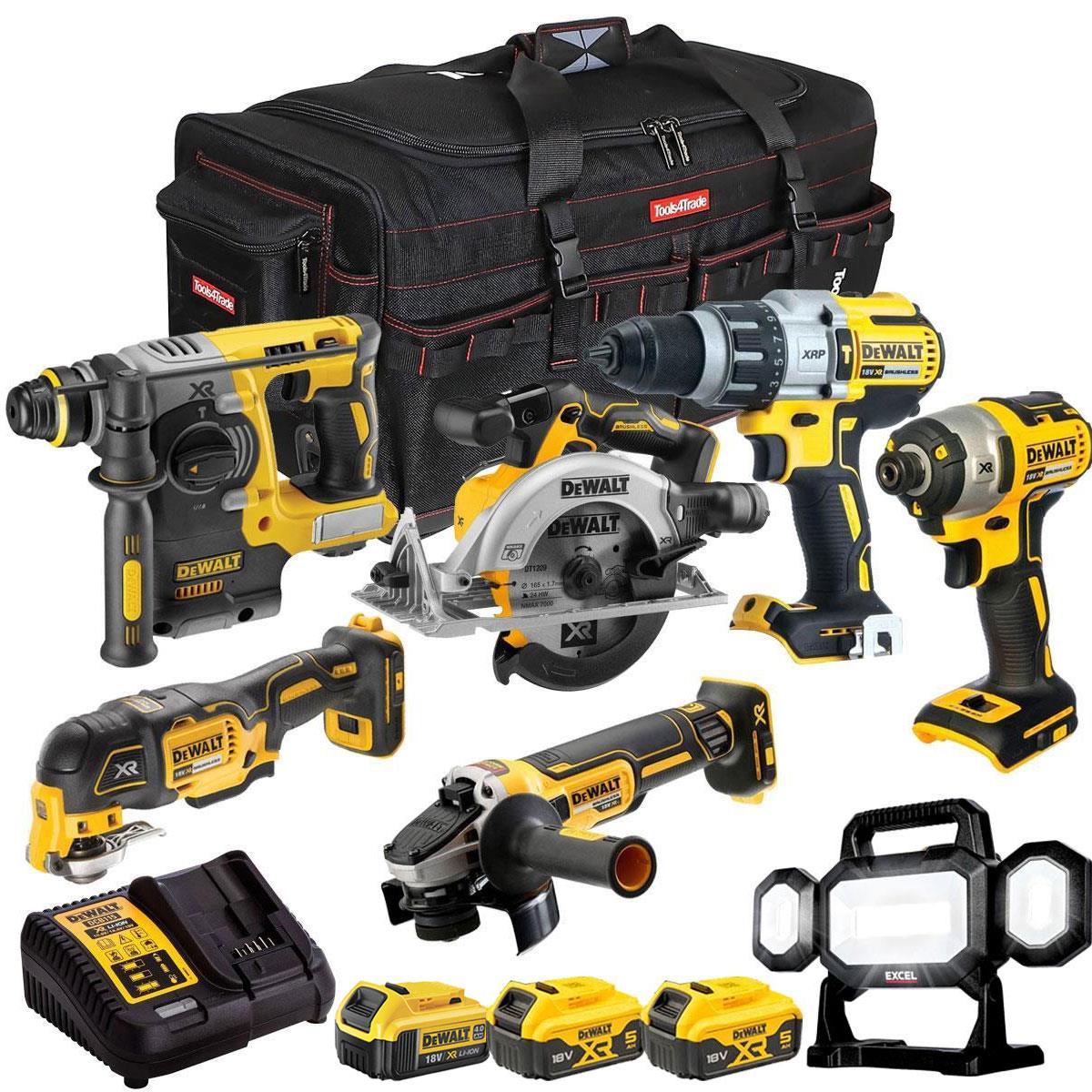 Dewalt 18V 7 Piece Combo Kit with 3 x Batteries & Charger T4TKIT-2499