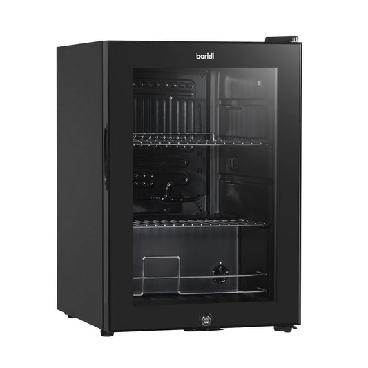 Sealey DH62 Baridi Drinks Fridge with LED Light & Glass Door 60L Black