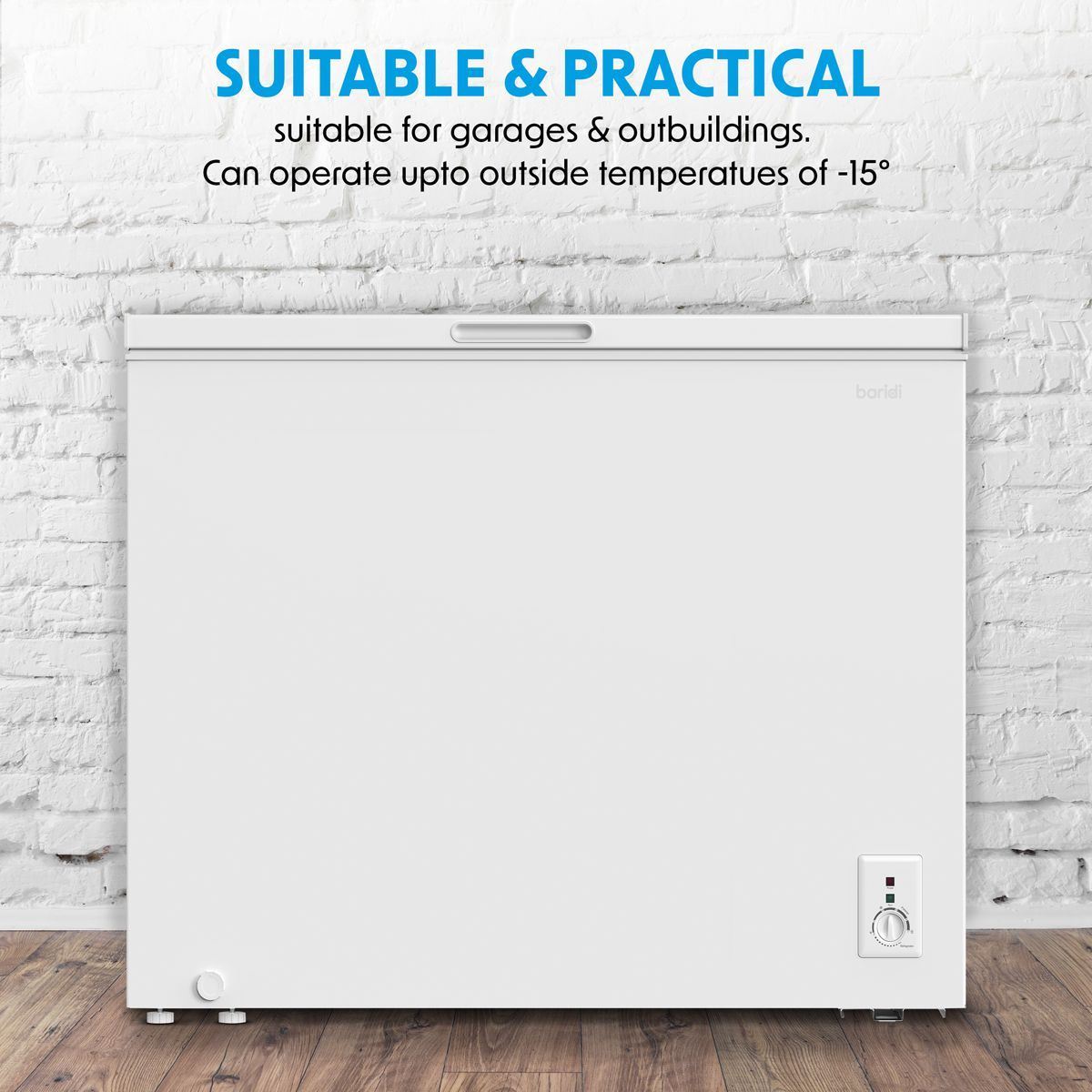 Sealey DH111 Baridi Freestanding Chest Freezer 199L Capacity White