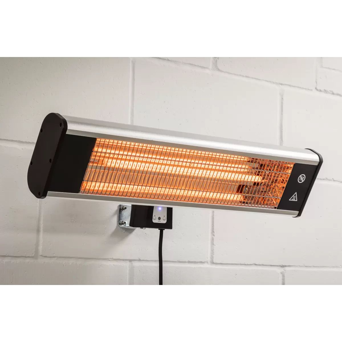 Sealey IWMH1809R High Efficiency Carbon Fibre Wall Mounting Infrared Heater for Outdoor Use 230V/1800W