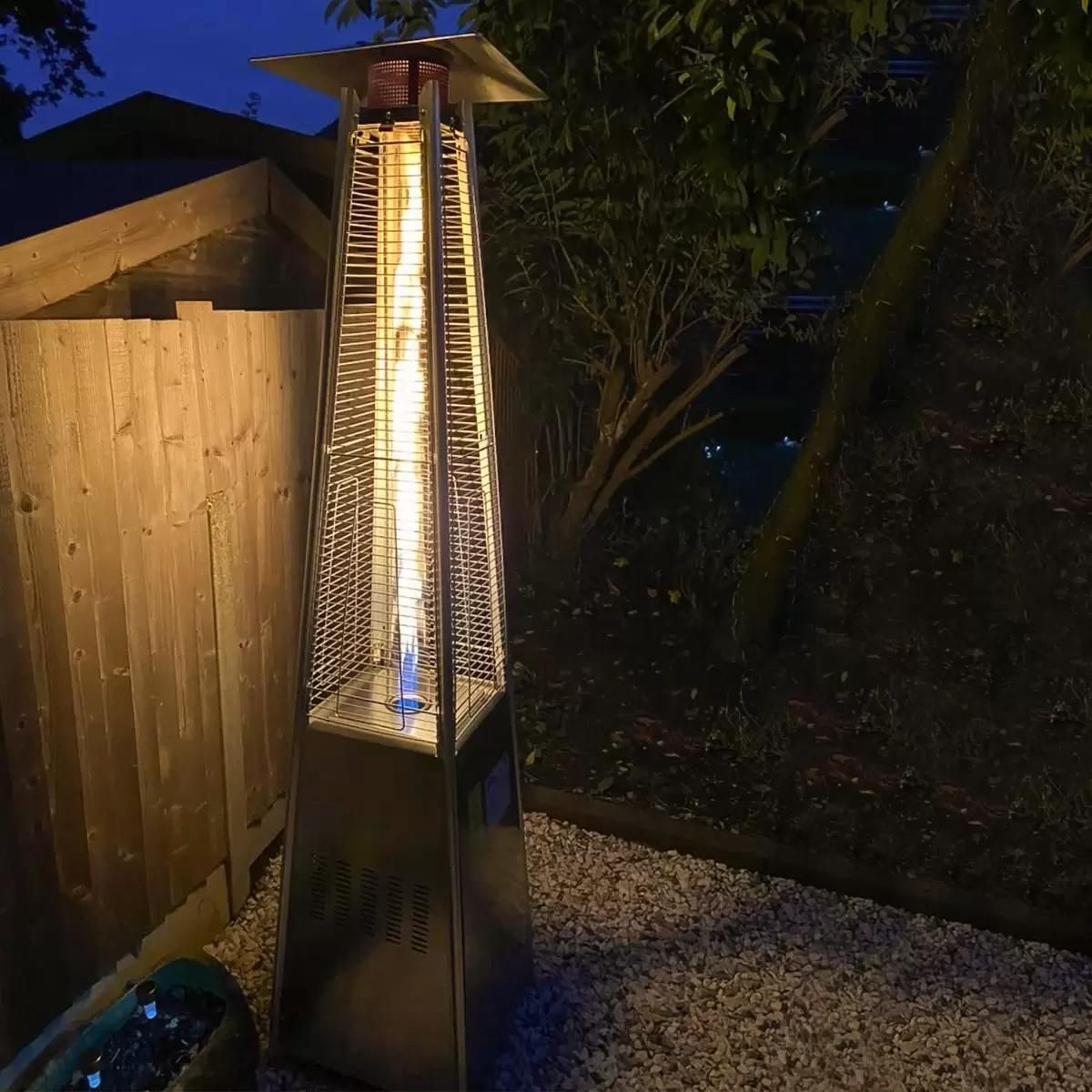 Dellonda DG99 13kW Stainless Steel Pyramid Gas Patio Heater