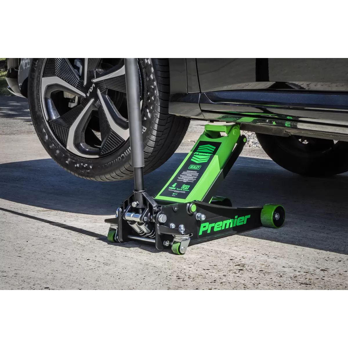 Sealey 4040AG Trolley Jack 4 Tonne Rocket Lift Green Car Van Garage