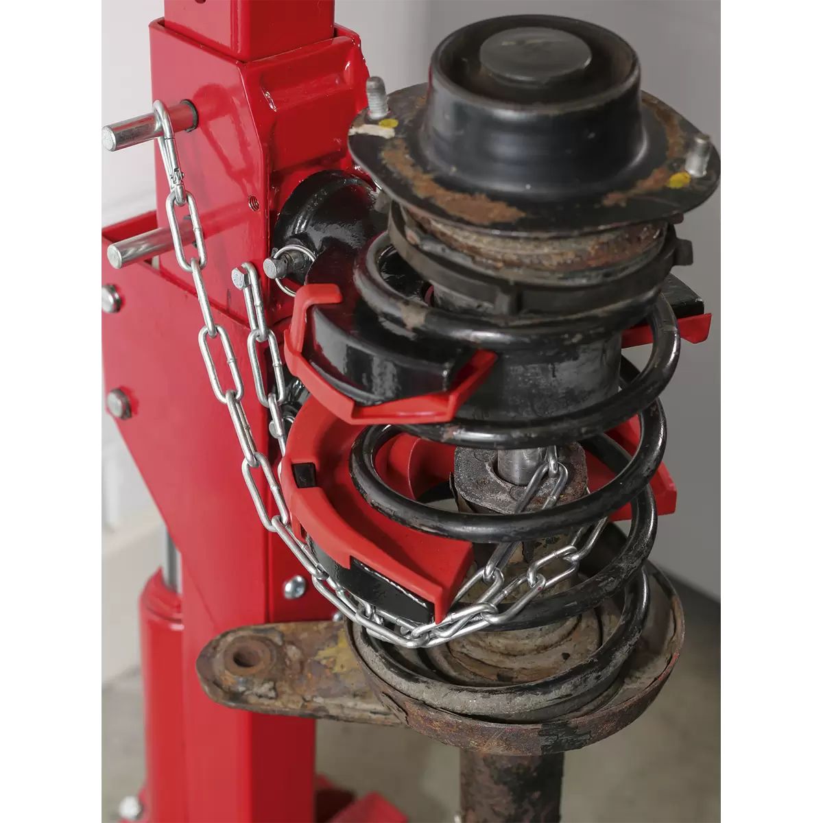 Sealey RE2311 2000kg Hydraulic Coil Spring Compressing Station with Gauge