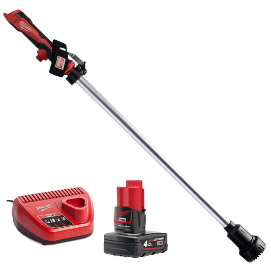 Milwaukee M12BSWP-0 12V Hydropass Brushed Stick Water Pump with 1 x 4.0Ah Battery & Charger