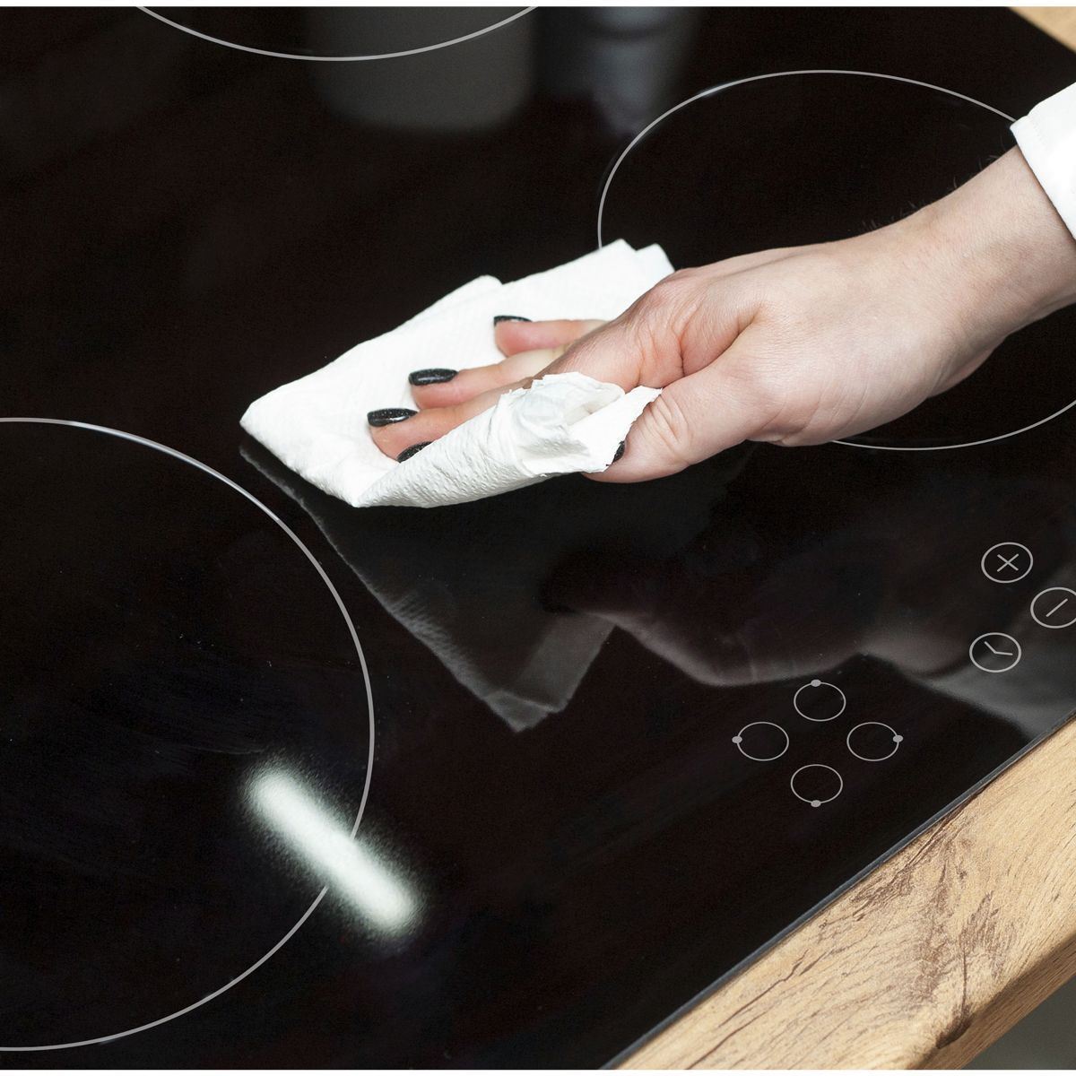 Sealey DH131 Baridi Integrated Ceramic Hob with 4 Cooking Zones 60cm Black Glass