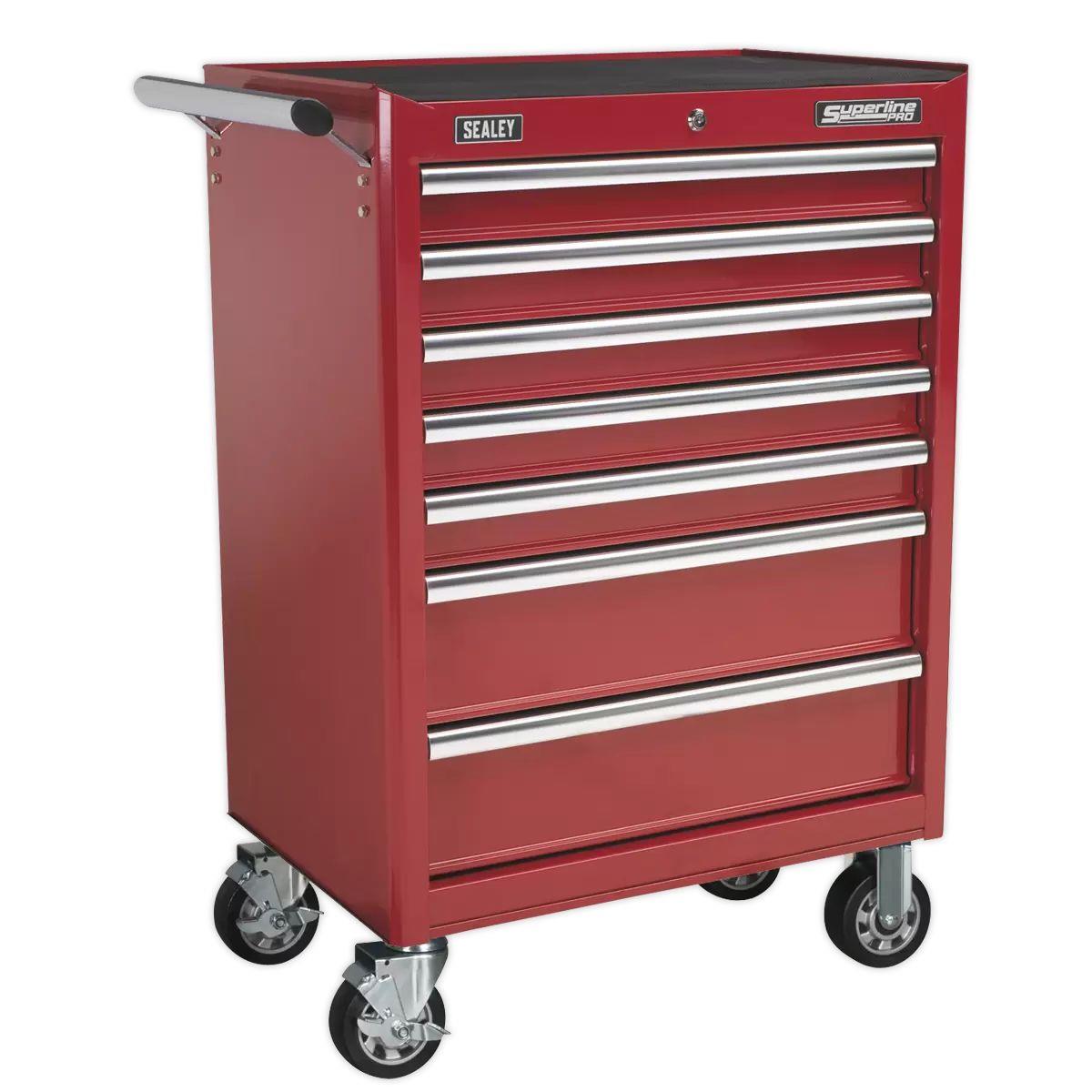 Sealey AP33479 Rollcab 7 Drawer with Ball-Bearing Slides Red