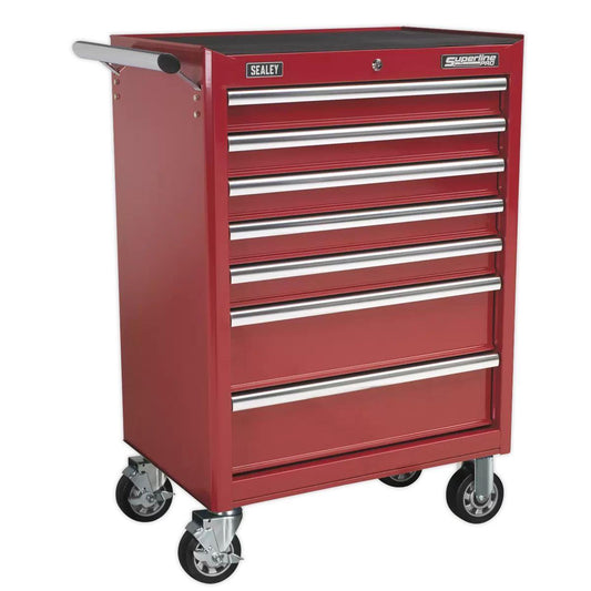 Sealey AP33479 Rollcab 7 Drawer with Ball-Bearing Slides Red