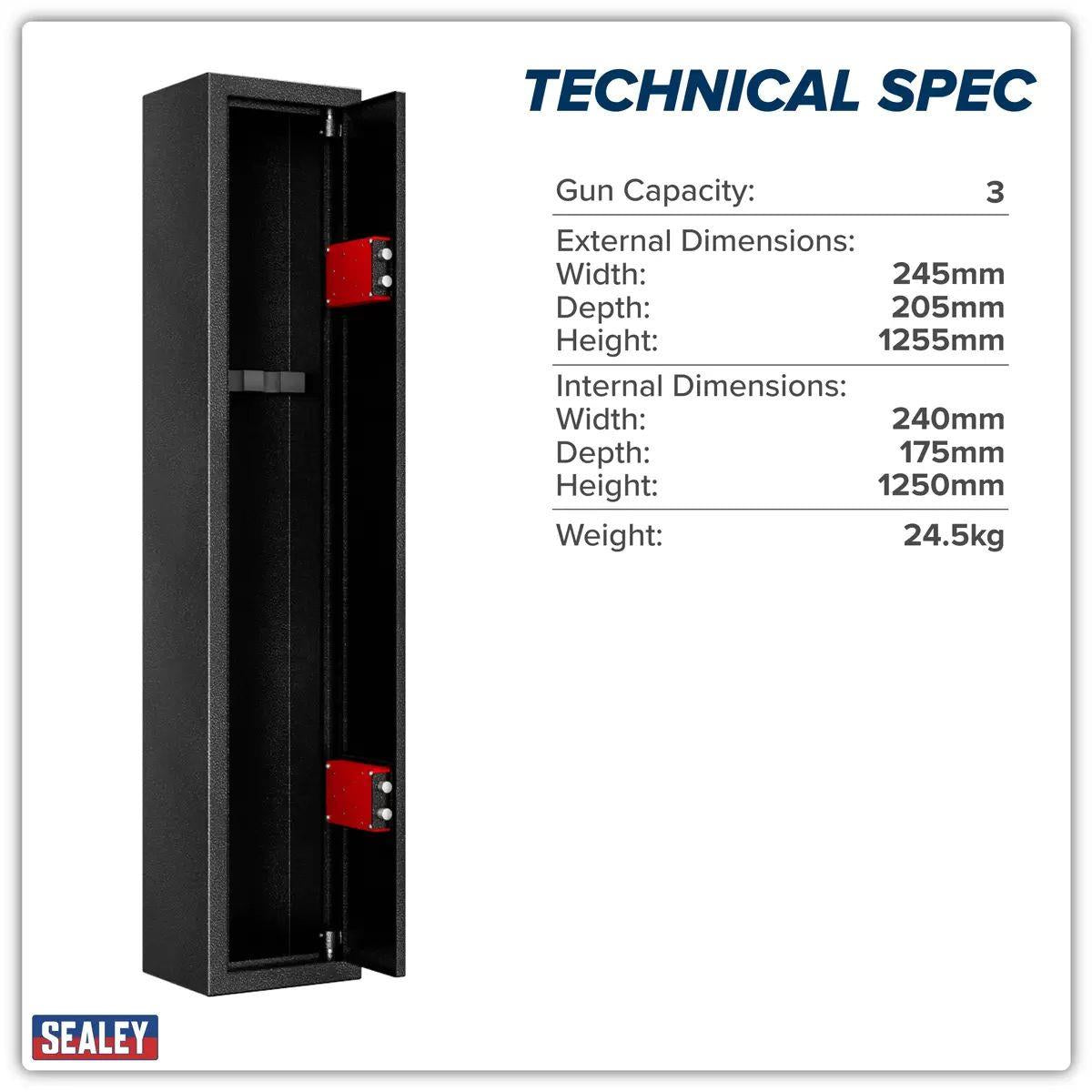 Sealey SGS3 3 Gun Cabinet