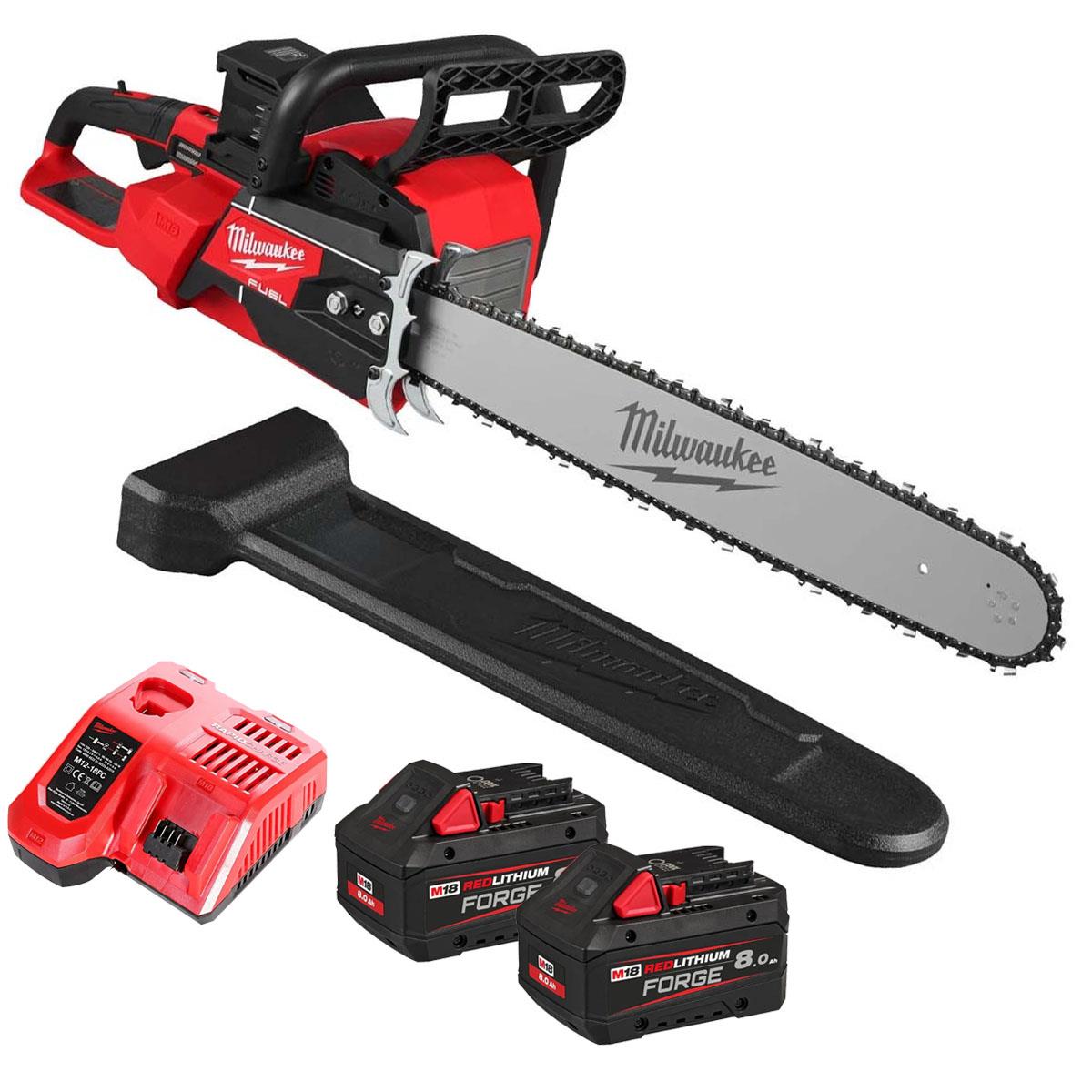 Milwaukee M18F2CHS50-0 36V FUEL Brushless Chainsaw With 2 x 8.0Ah Battery & Charger