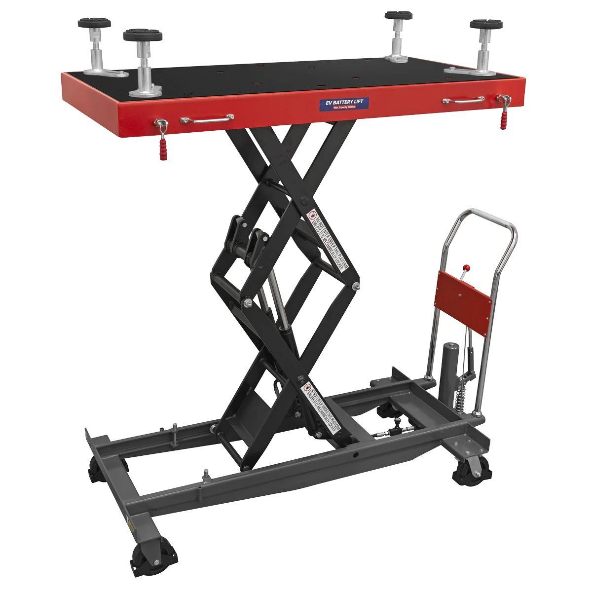 Sealey EVBT1000 EV High Lift EV Battery Lift/Hydraulic Platform Truck 1000kg Capacity