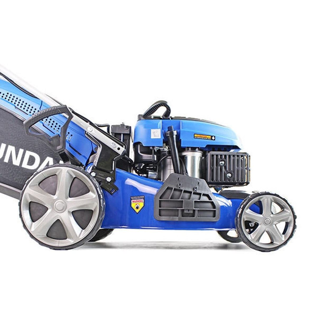 Hyundai HYM460SPE 46cm Electric-Start Self-Propelled Petrol Lawnmower Mulch, Rear & Side Discharge