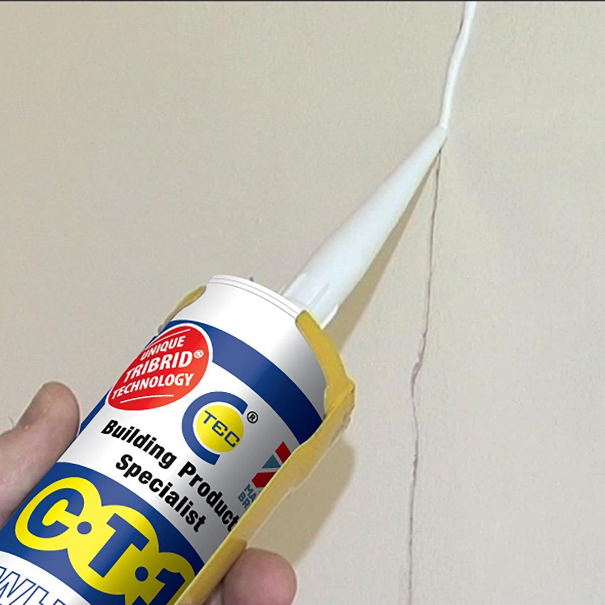C-TEC CT1 290ml Unique Sealant & Construction Adhesive White Pack of 5