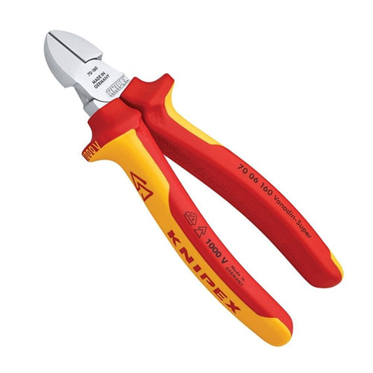 Knipex 180mm VDE Diagonal Cutter with Multi-Component Grip 70 06 180 SB
