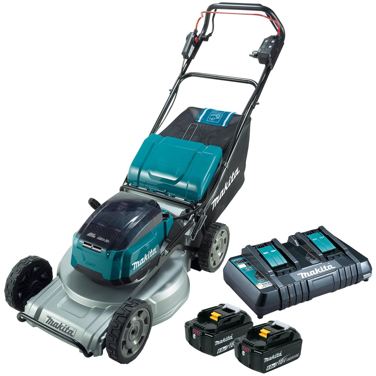 Makita DLM533PG2 36V LXT Brushless Lawn Mower With 2 x 6.0Ah Battery & Charger