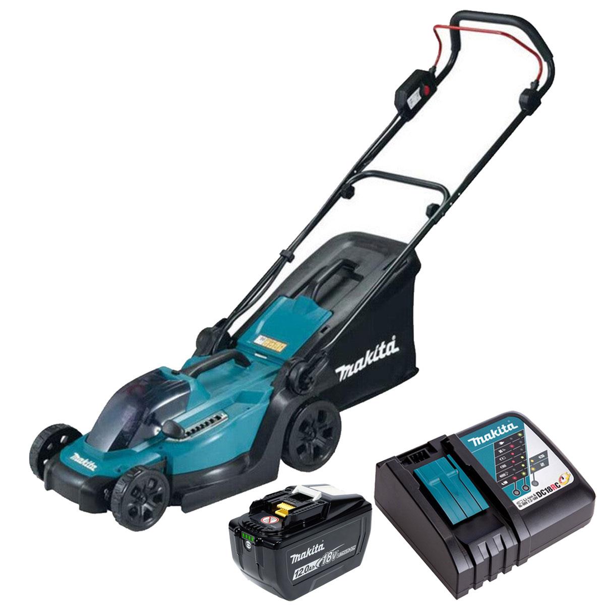 Makita DLM330Z 18V LXT 33cm Cordless Lawn Mower with 1 x 12.0Ah Battery & Charger