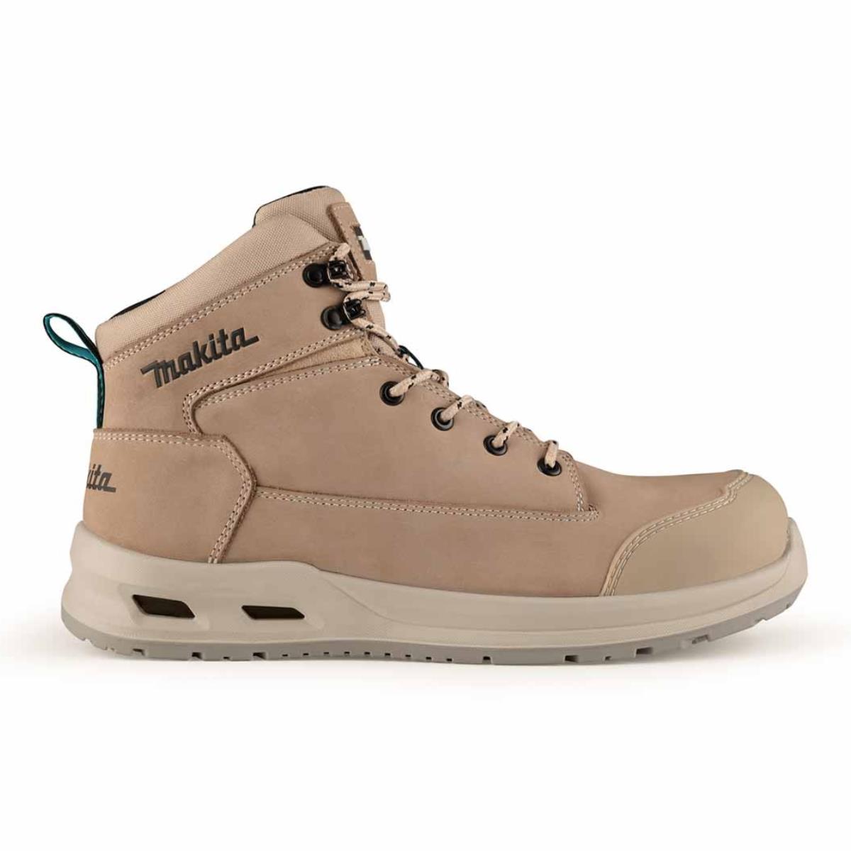 Makita MK402M Anjo Safety Leather Boots Stone - Size 10