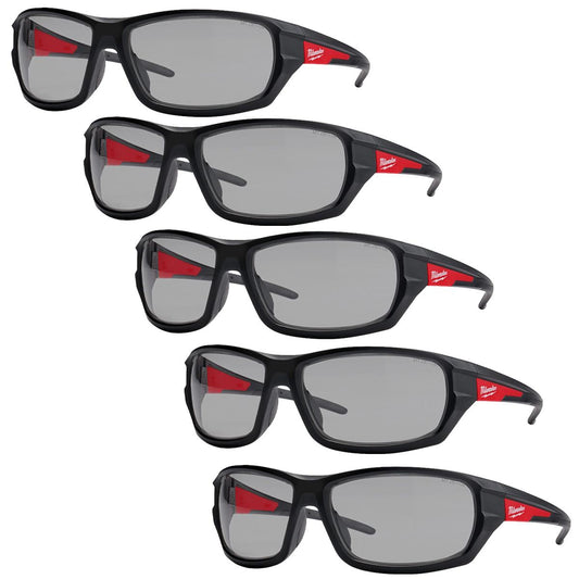 Milwaukee Performance Safety Glasses Grey 4932478908 Pack of 5