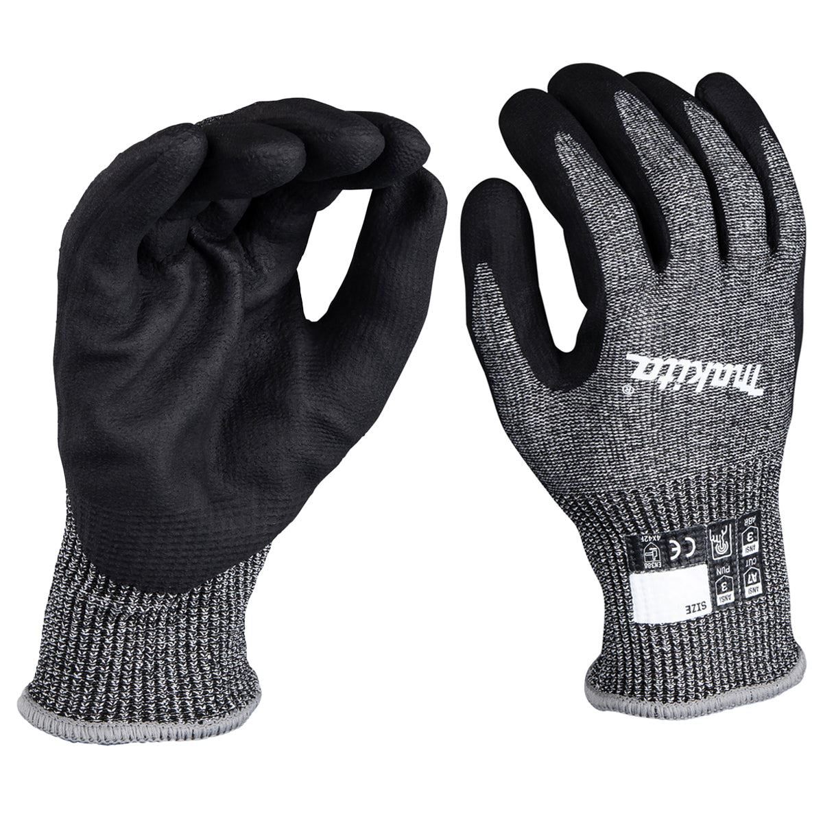 Makita P-84729 Advanced FitKnit Cut Level 7 Nitrile Coated Dipped Gloves Size Large