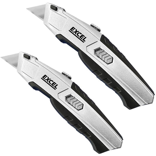 Excel Auto Reload Utility Knife with 5 Blades Pack of 2