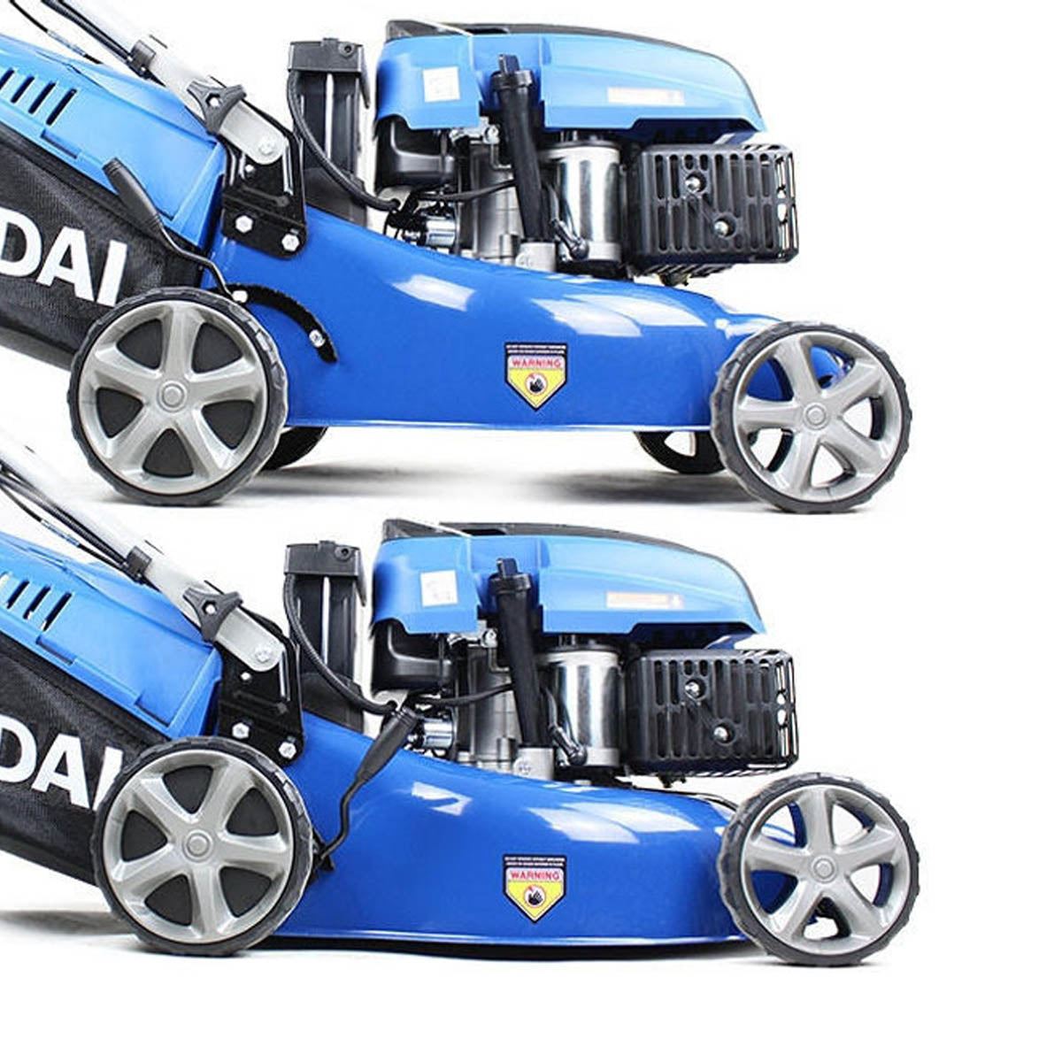 Hyundai HYM430SPE 42cm Self-Propelled Petrol Lawnmower 139cc Engine Electric Start, Rear Discharge & Mulching