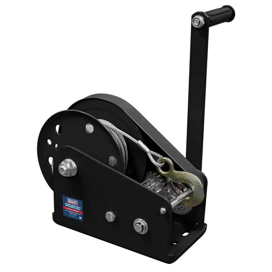 Sealey GWC2500B Geared Hand Winch with Brake & Cable 1130kg Capacity