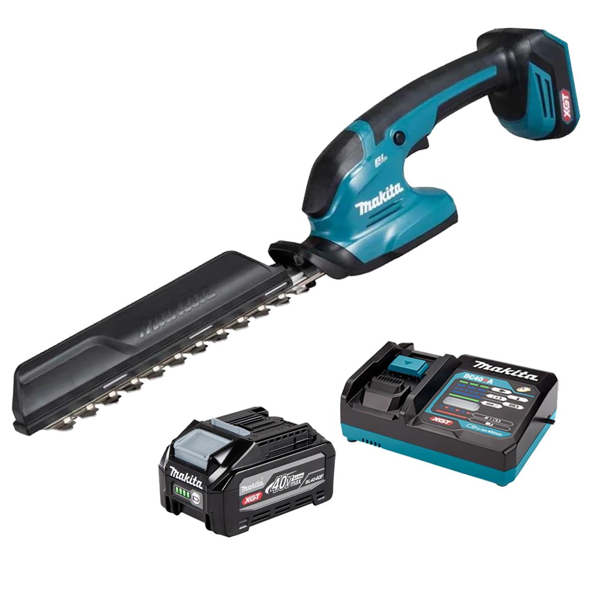 Makita UH023GZ 40V Max XGT Brushless Hedge Trimmer with 1 x 4.0Ah Battery & Charger