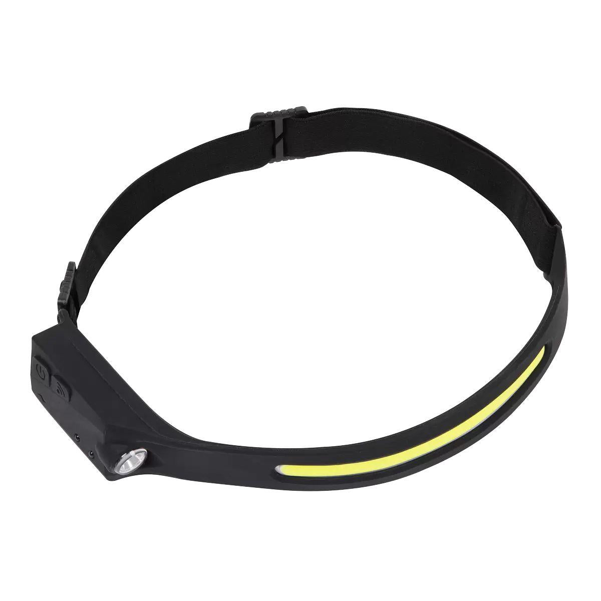 Sealey HT104RDB Rechargeable Head Torch with Auto-Sensor 5W Cob & 3W Led Display Box of 12