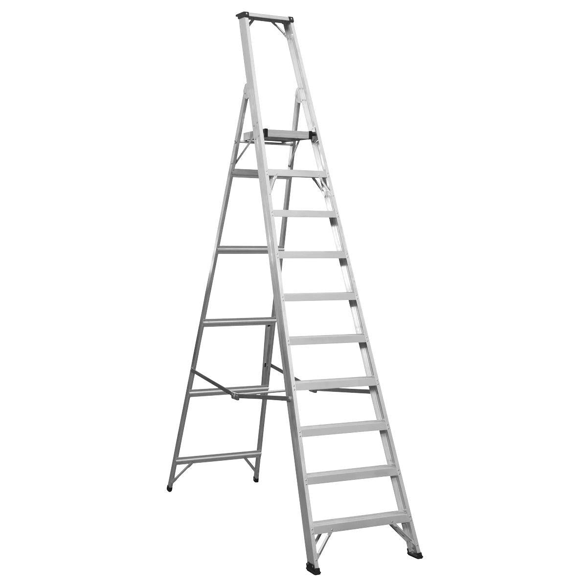 Sealey AXL10 Industrial Step Ladder 10-Tread Aluminium EN 131