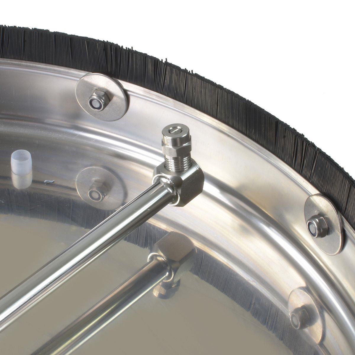 V-TUF H1.005TT Surface Cleaner 410mm Stainless Steel 275 Bar with Wheels 150 Degree 3 Castor Wheels