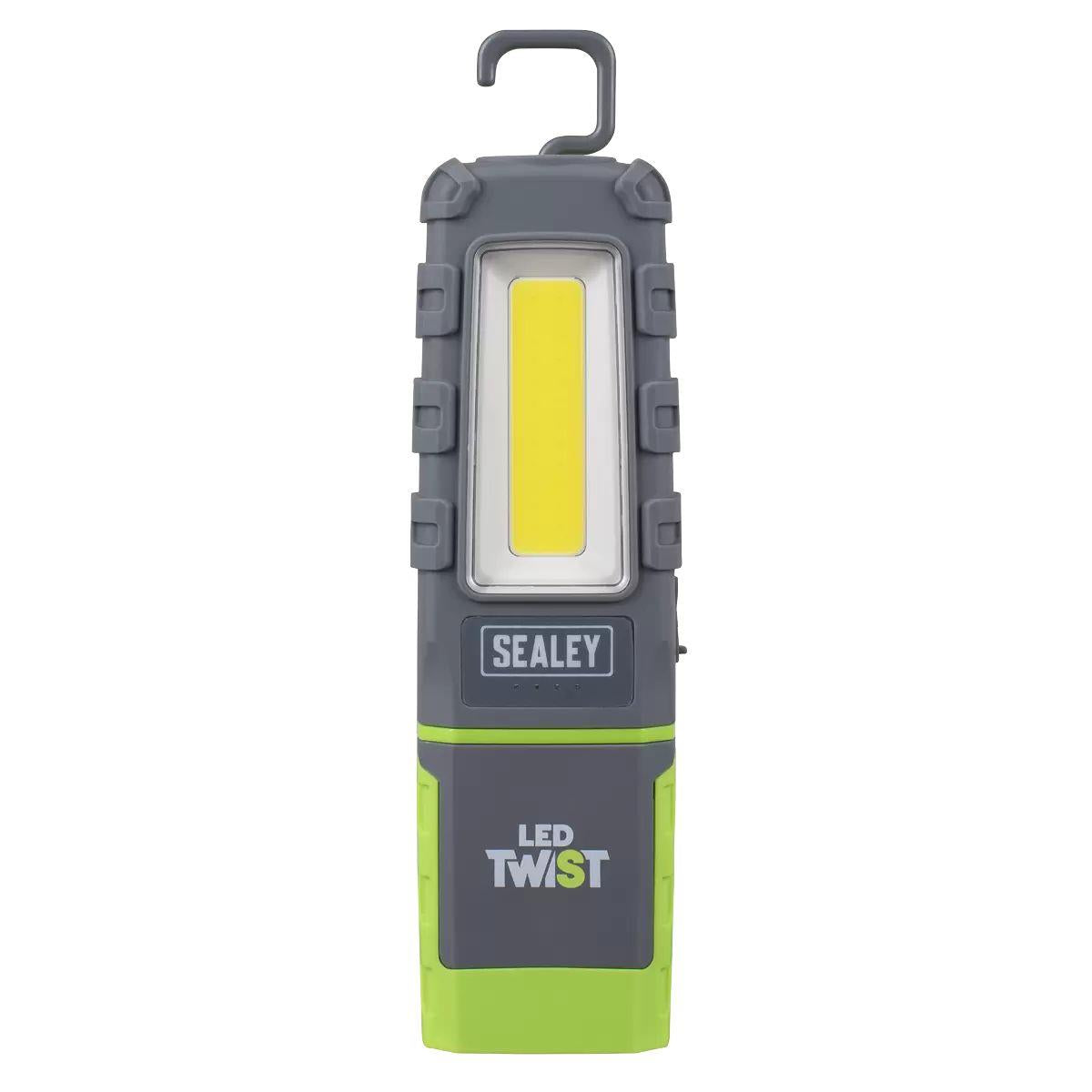 Sealey LED601GDB LED Twist Rechargeable Inspection Light, Green Box of 12