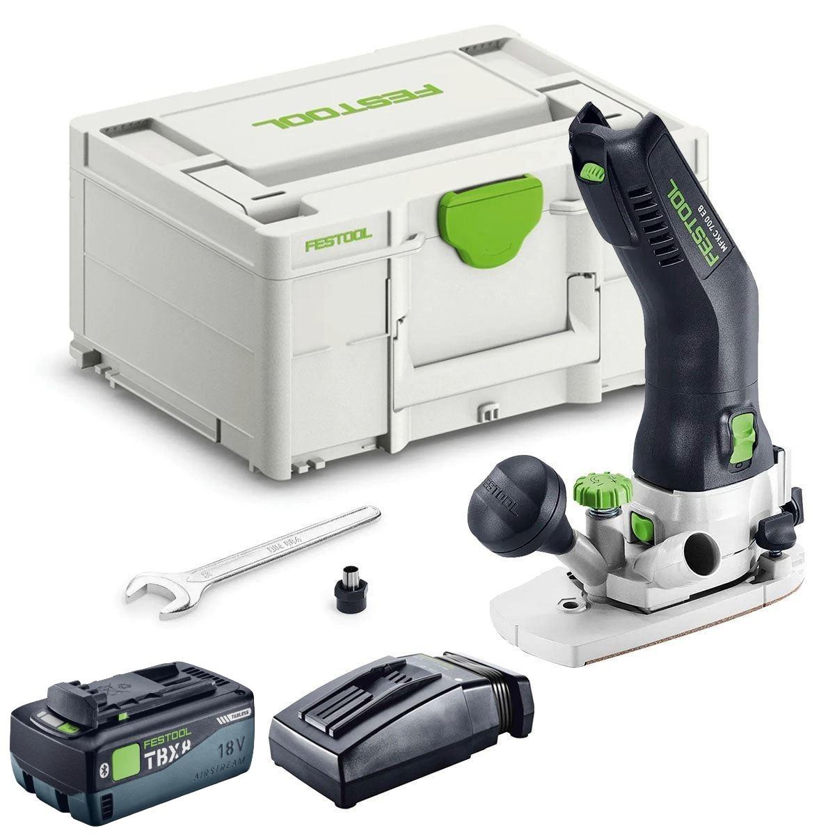 Festool MFKC 700 EB-Basic 18V Brushless Module Edge Router with 1 x 8.0Ah Battery Charger & Case