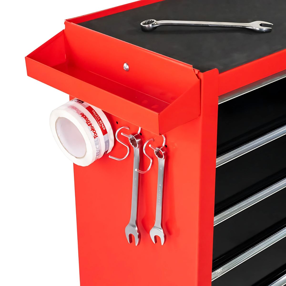 Excel 14 Drawers Tool Chest Storage Roller Cabinet Black and Red