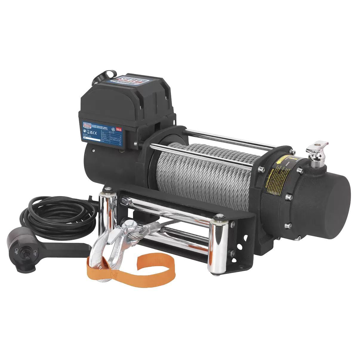 Sealey SRW5450 12V Self Recovery Winch 5450kg (12000lb) Line Pull