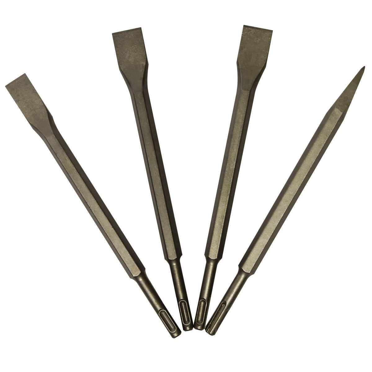 Excel SDS Plus Hammer Drill Chisel Set 4 Piece