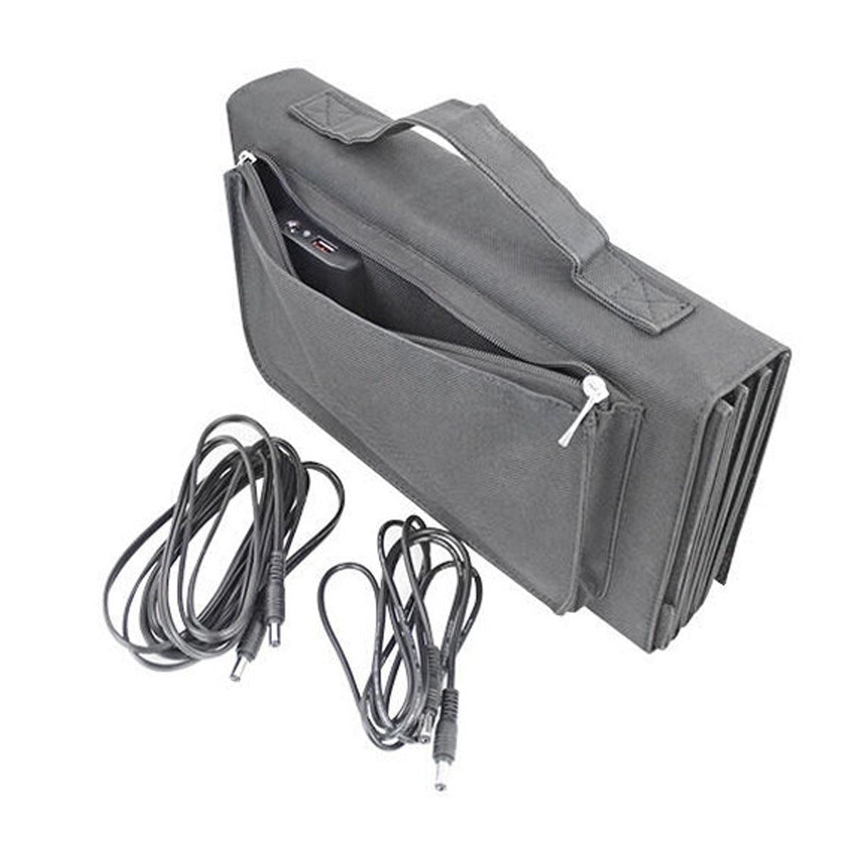 Hyundai H60 Portable & Foldable 60W Solar Charger USB & DC Connectivity for Outdoor Power Supply