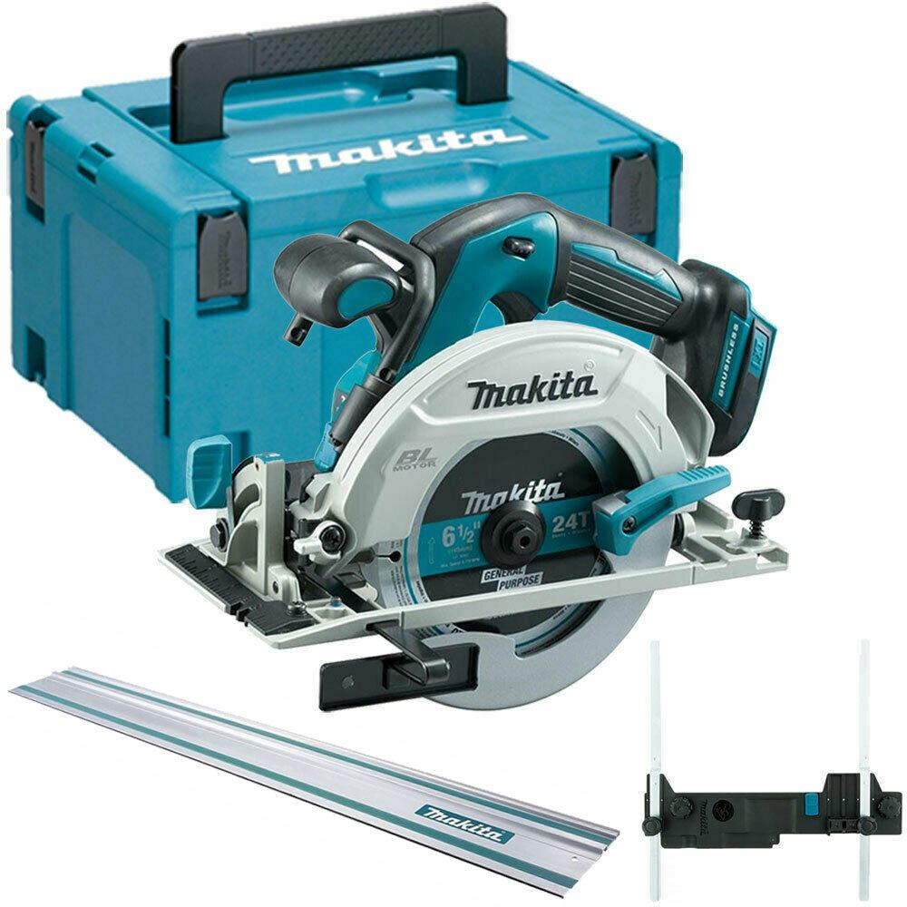 Makita DHS680Z 18V Brushless Circular Saw + MakPac + Rail + Adapter