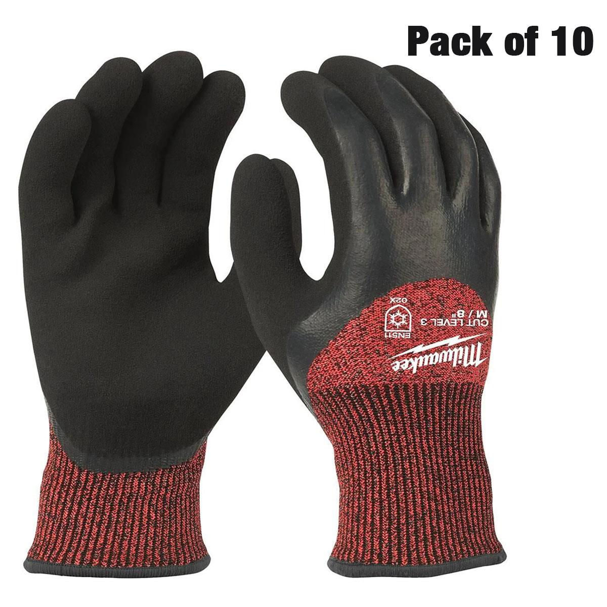 Milwaukee 4932471347 Winter Cut C Gloves Size 8/M Pack of 10