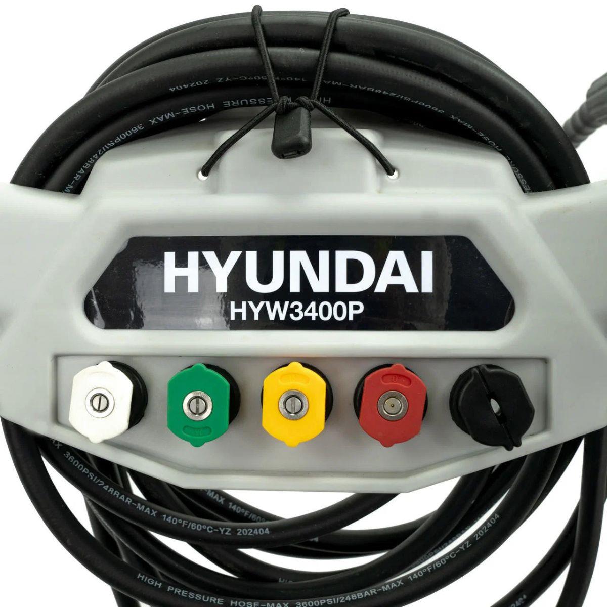 Hyundai HYW3400P 3400psi 210cc Petrol Pressure Washer, 9L/min, 10m Hose & Detergent Tank