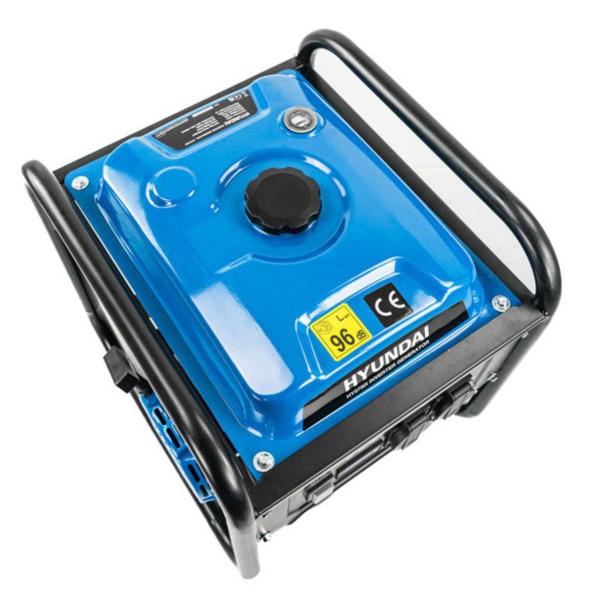 Hyundai HY3750i Inverter Open Framed Generator Recoil Start Pure Sine Wave 230V/3300W